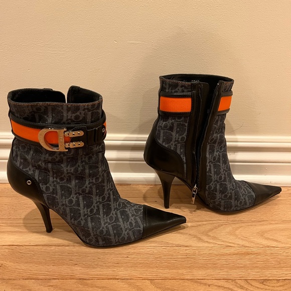 Christian Dior Navy Flight Bootie - Picture 2 of 5